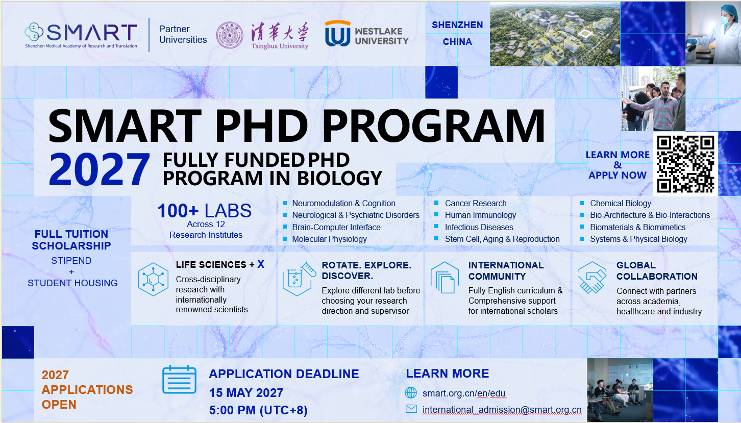 Tsinghua University–SMART Joint PhD Program 2027 For International Students